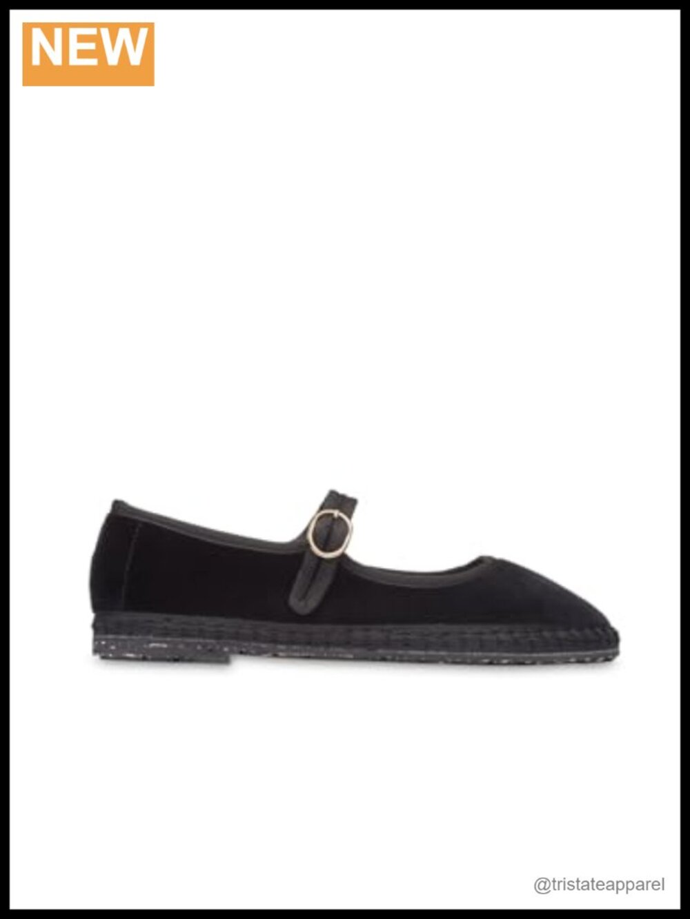 Flabelus Women's Antonia Velvet Mary Jane Flats